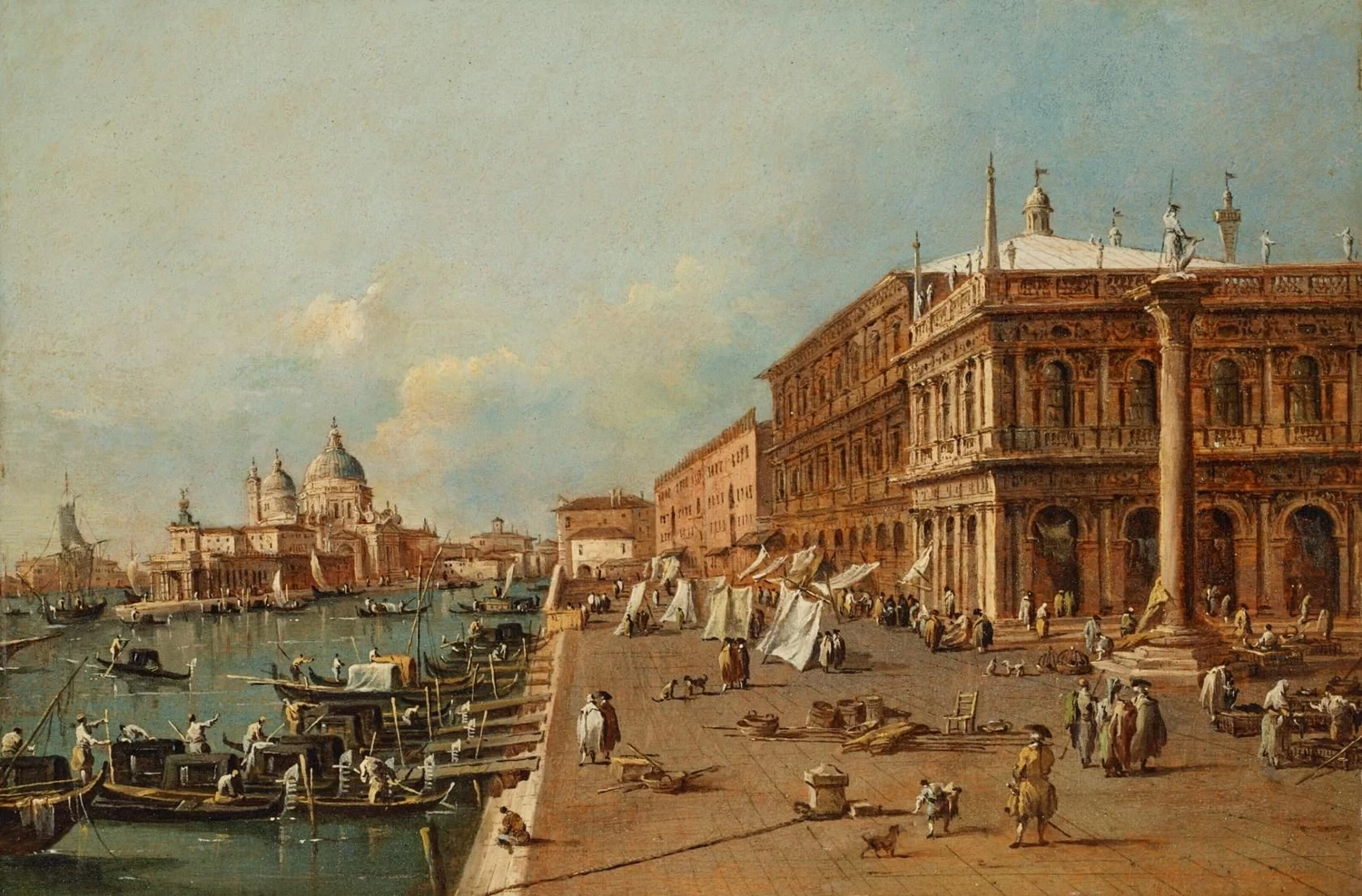 Il Molo con la Libreria, la Punta della Dogana e Santa Maria